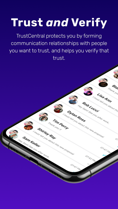 TrustCentral Secure Messenger Screenshot