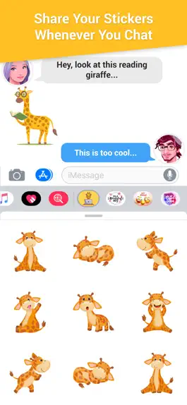 Game screenshot Mutant Giraffes Animated Emoji hack