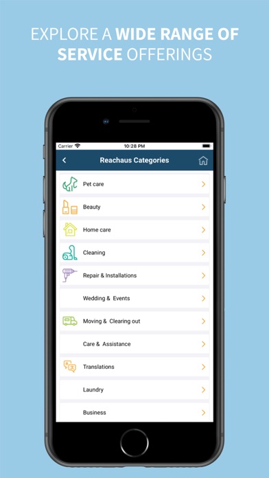 Reachaus - Book home services Screenshot