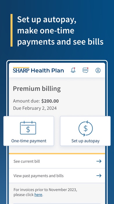 Sharp Health Plan Screenshot