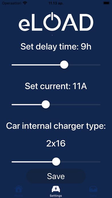 eLOAD Charging Screenshot