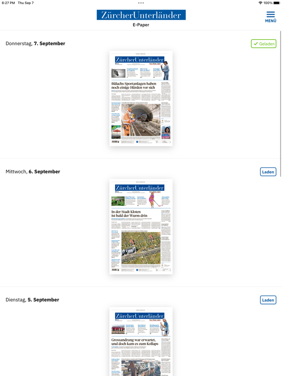 Screenshot #4 pour Zürcher Unterländer E-Paper