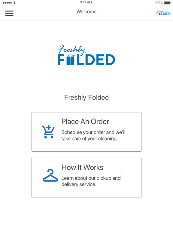 Freshly Folded iPad screenshot 1 - Lifestyle app