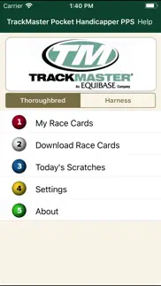 trackmaster pocket handicapper iphone screenshot 2