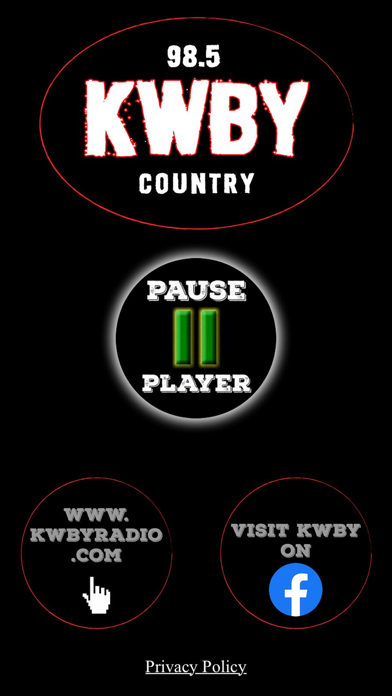 KWBY 98.5 FM Radio Screenshot