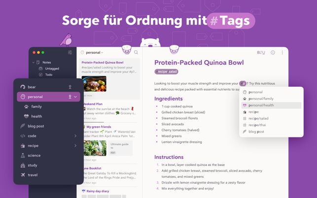 ‎Bear - Private Notizen Screenshot