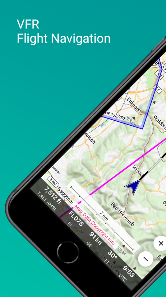 #1. Enroute Flight Navigation (iOS) Podle: Akademische Fliegergruppe Freiburg i. Br. e. V.