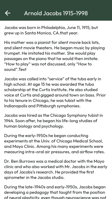 Arnold Jacobs Pedagogy Screenshot