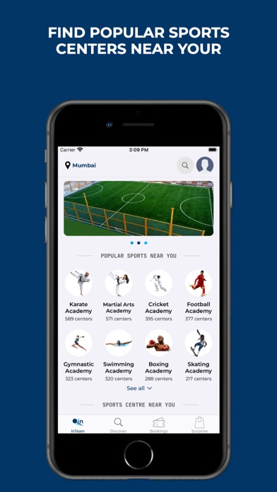 InTeam Sports App Screenshot