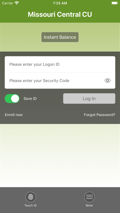 Missouri Central Credit Union Screenshot