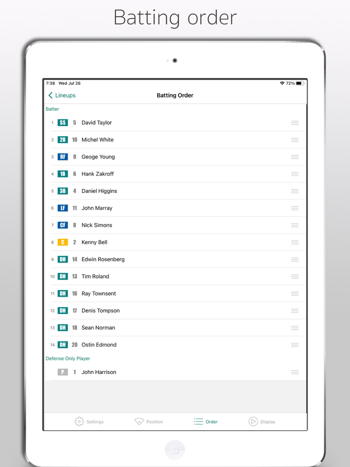 LineupMovie for Baseball