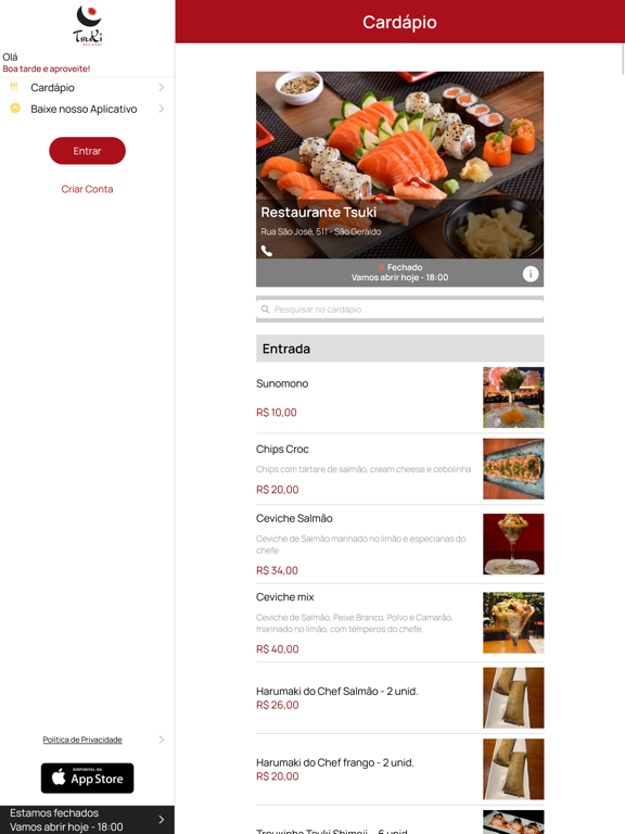 Screenshot #4 pour Restaurante Tsuki Paraopeba