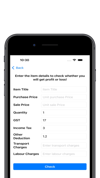 Business Profit Calculator Screenshot