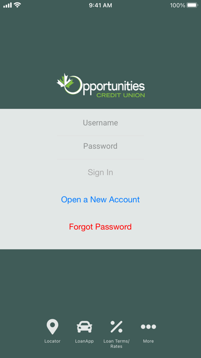 Opportunities Mobile Banking Screenshot