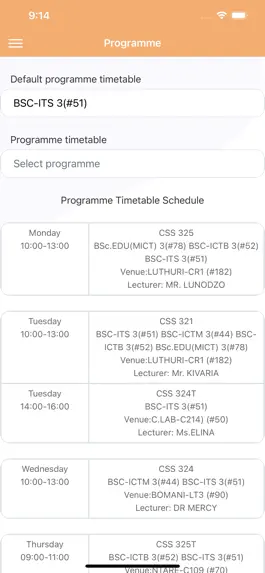 Game screenshot Timetable (Mzumbe University) apk