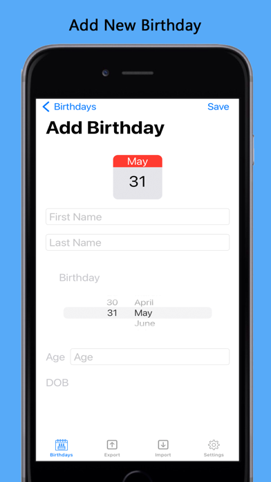 Screenshot #2 pour Birthday Reminder+ & Countdown