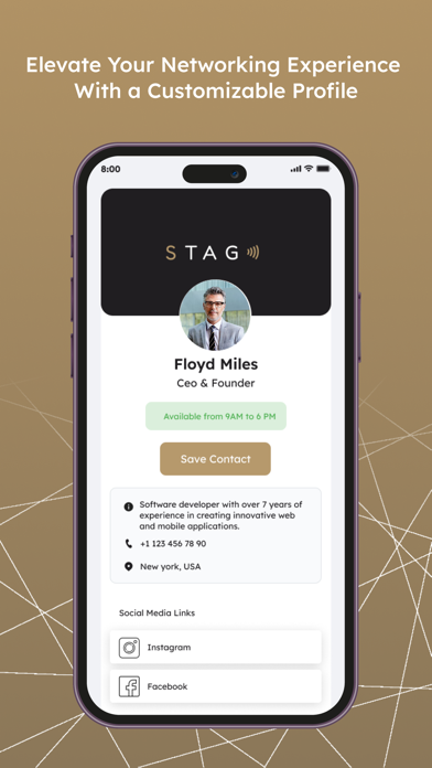 STAG - Digital Business Card Screenshot