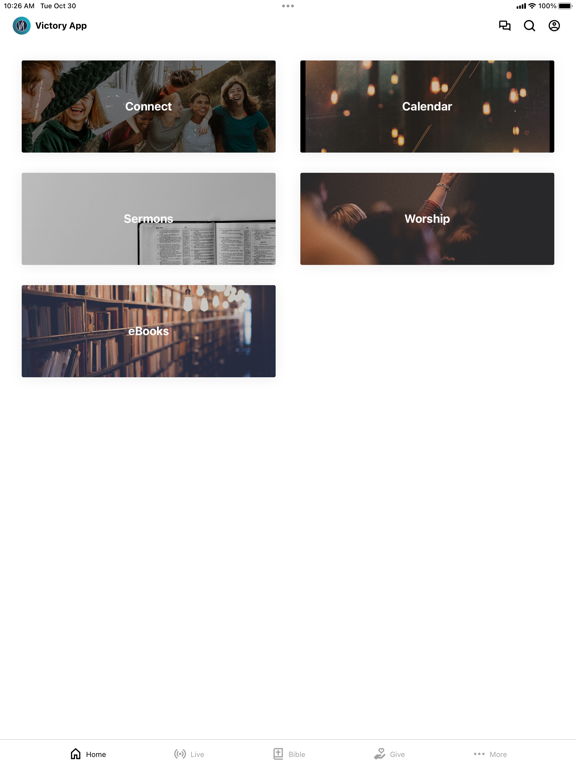 Victory Assembly App iPad screenshot 1 - Lifestyle app