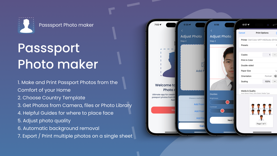 Passport Photo Maker & Printer - 1.0 - (iOS)