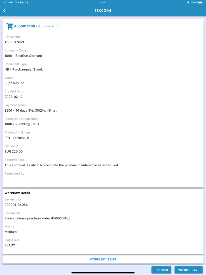 Unvired Workflow for SAP