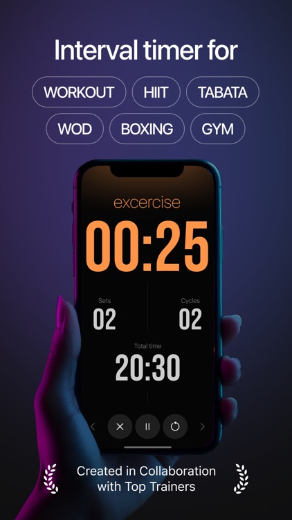 Interval workout timer, Tabata