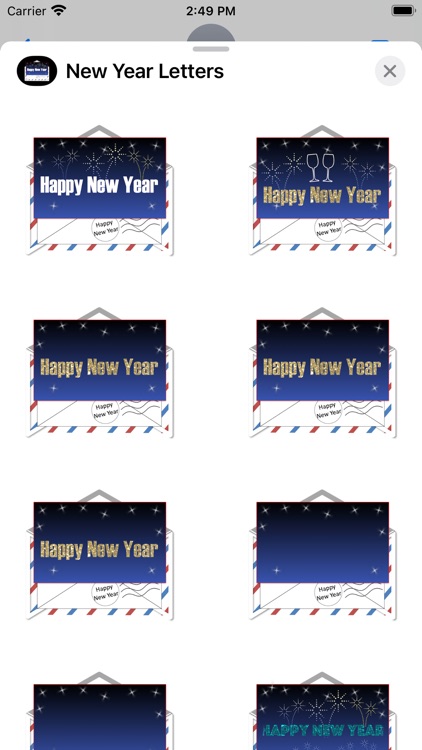 New Year Letters stickers