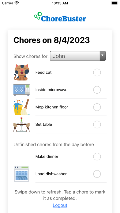 ChoreBuster Viewer Screenshot