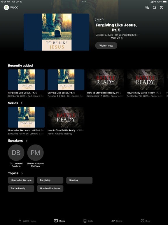 Word of Life Christian Church iPad screenshot 2 - Education app