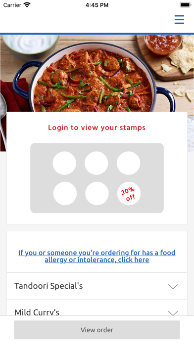 The Grange Balti & Grill, Screenshot