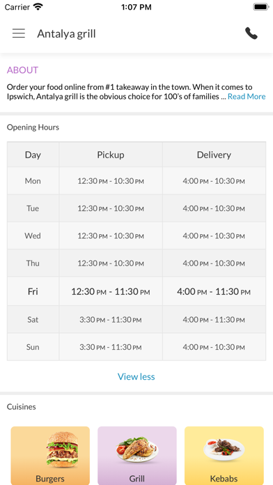 Antalya grill Ipswich Screenshot