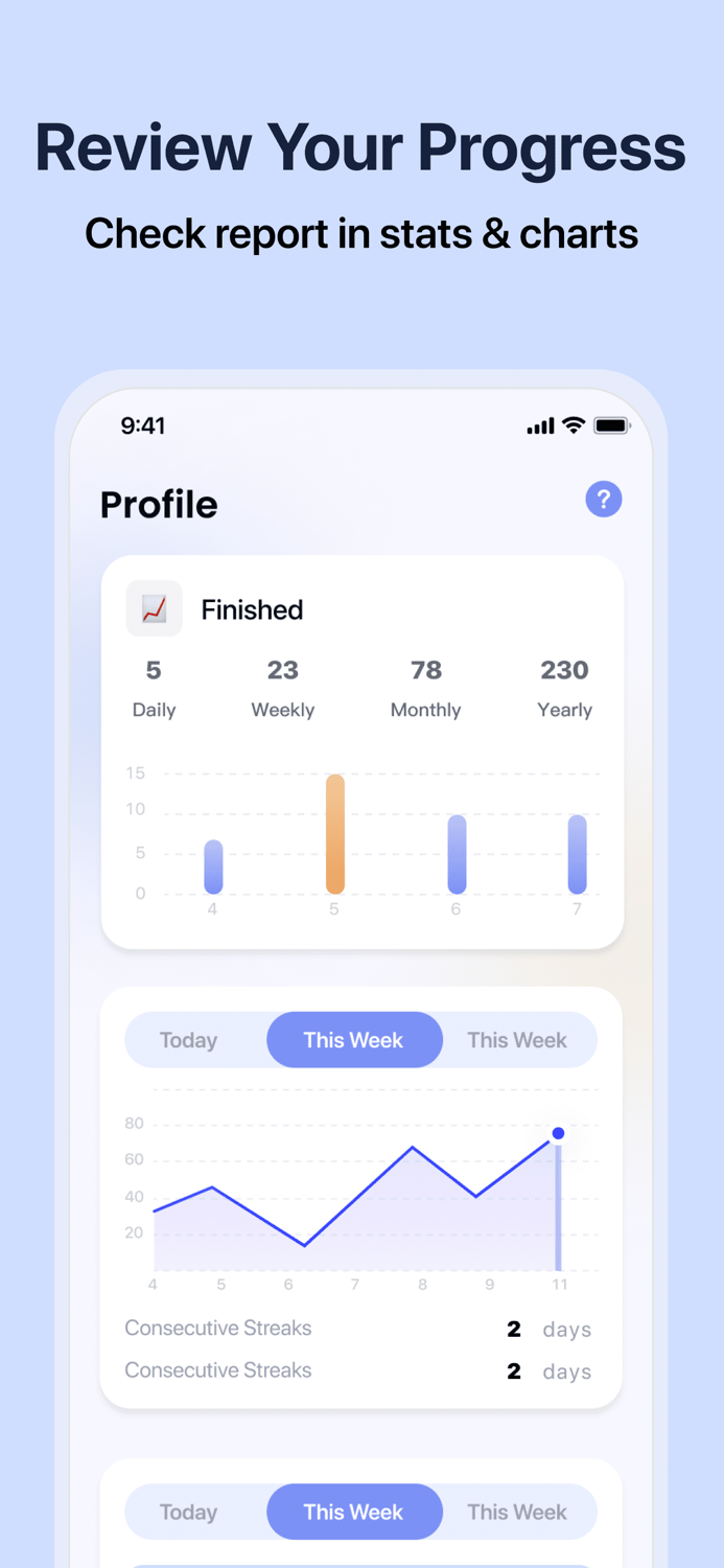 SelfList Daily Goal Track