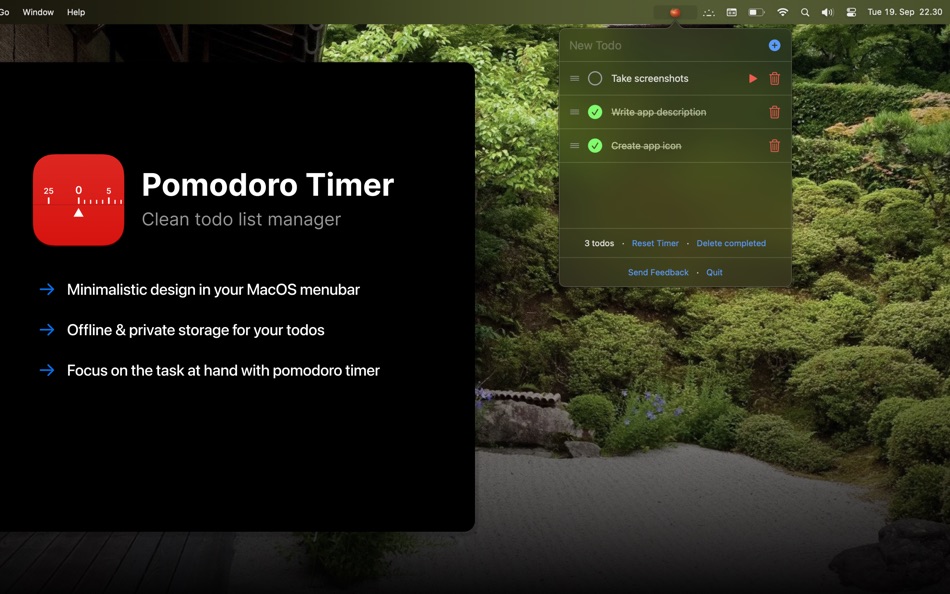 #2. Pomodoro Todo Timer (macOS) Podle: Ovest OÜ