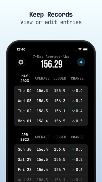 TapTrack: Weight Tracker Screenshot