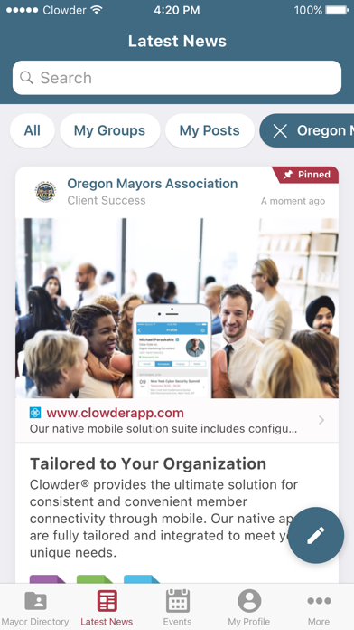 Oregon Mayors Association Screenshot