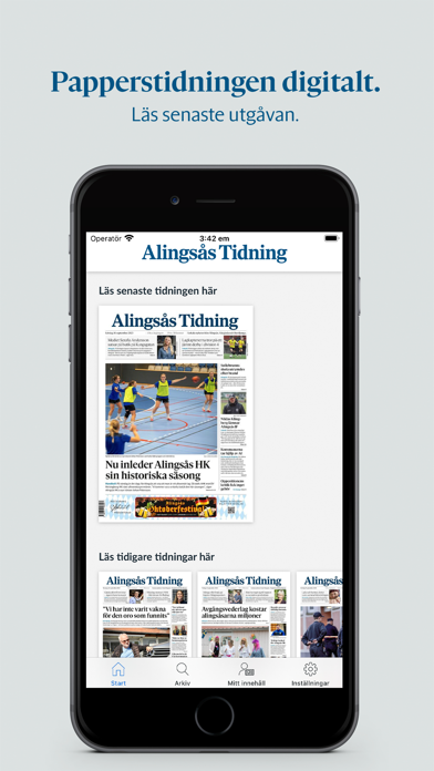 Alingsås Tidning e-tidning Screenshot