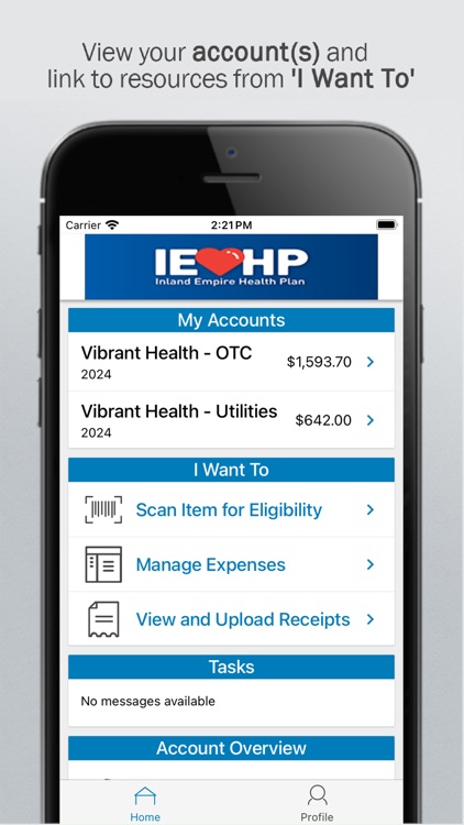 IEHP Vibrant Health Card