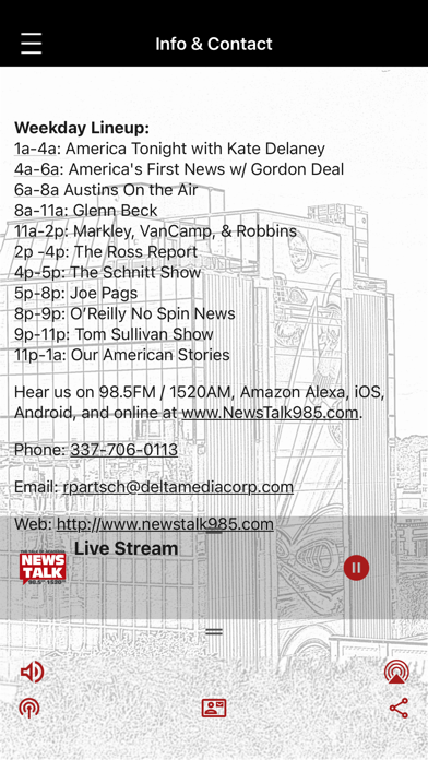 News Talk 98.5 & 1520 AM Screenshot
