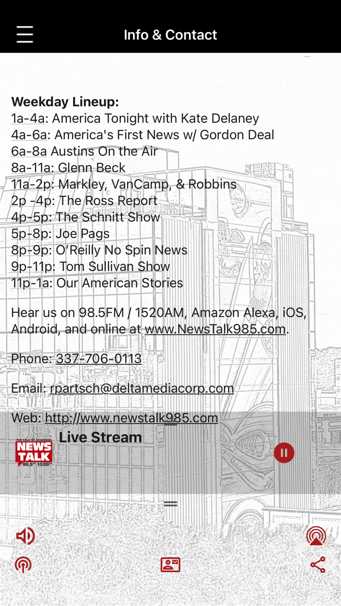 News Talk 98.5 and 1520 AM