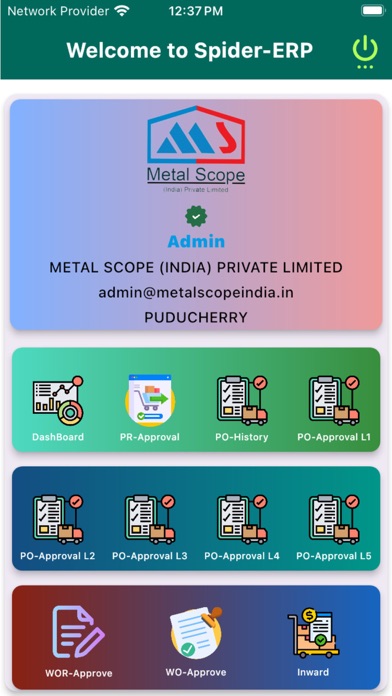 MetalScopeERP Screenshot