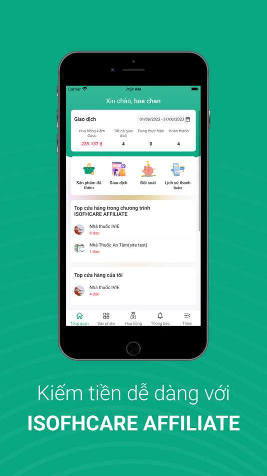 #1. ISOFHCARE Affiliate (iOS) Podle: ISOFH Technology Joint Stock Company