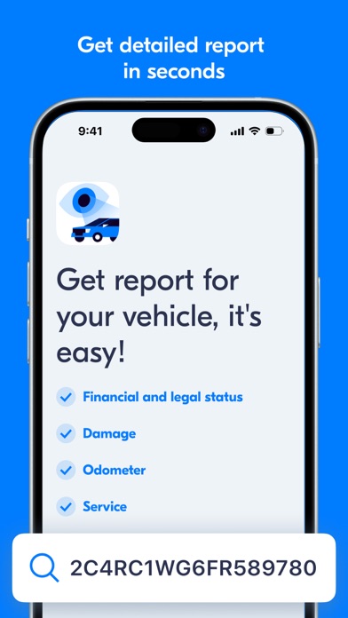 Screenshot #1 pour App Vin — check car history