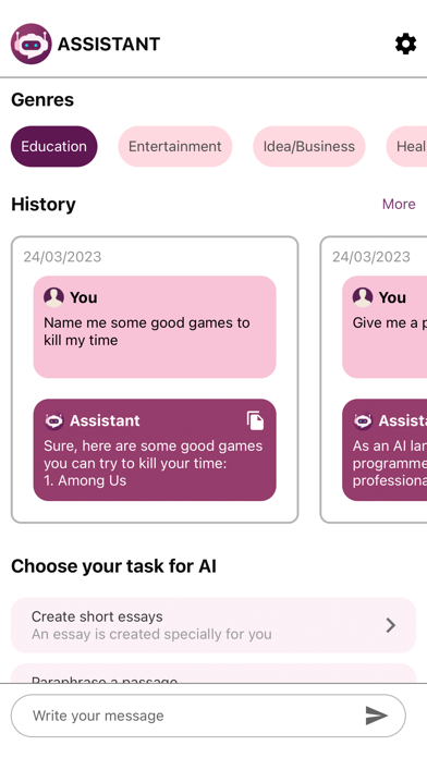 AI Chatbot: AI Assistant Screenshot