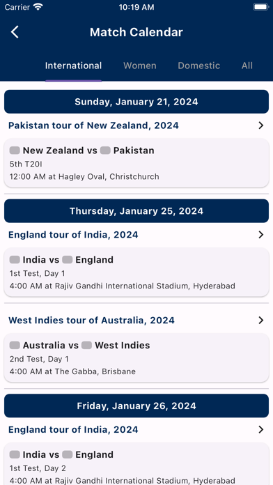 Cricket League Live Score 2024 Screenshot