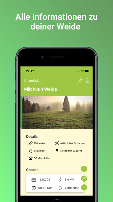 Weidetagebuch Screenshot