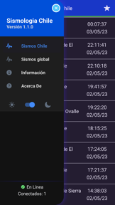 Sismología Chile screenshot