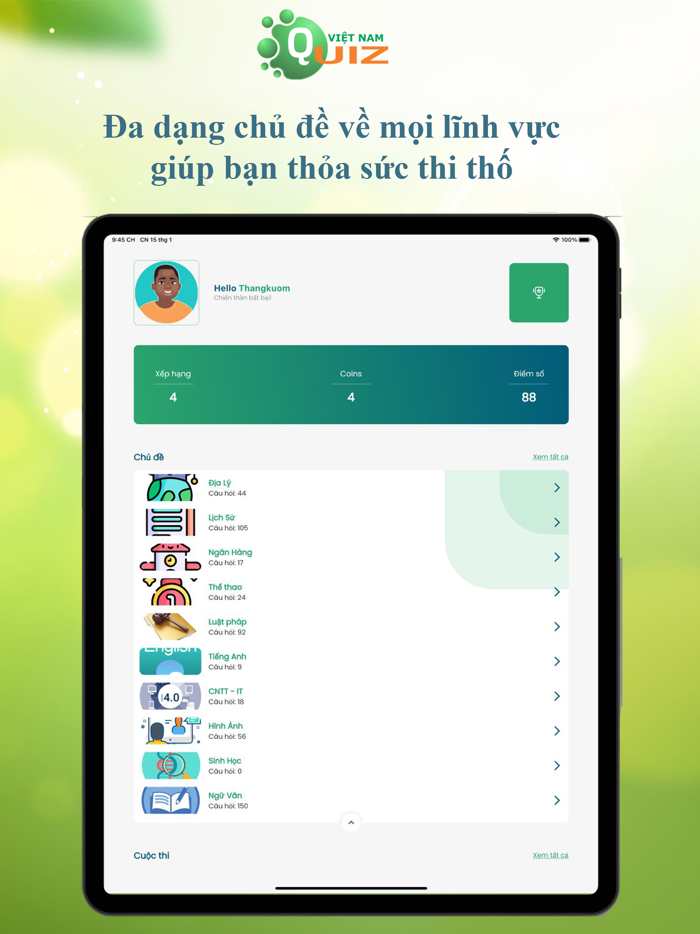 Việt Nam Quiz Trắc nghiệm, đố