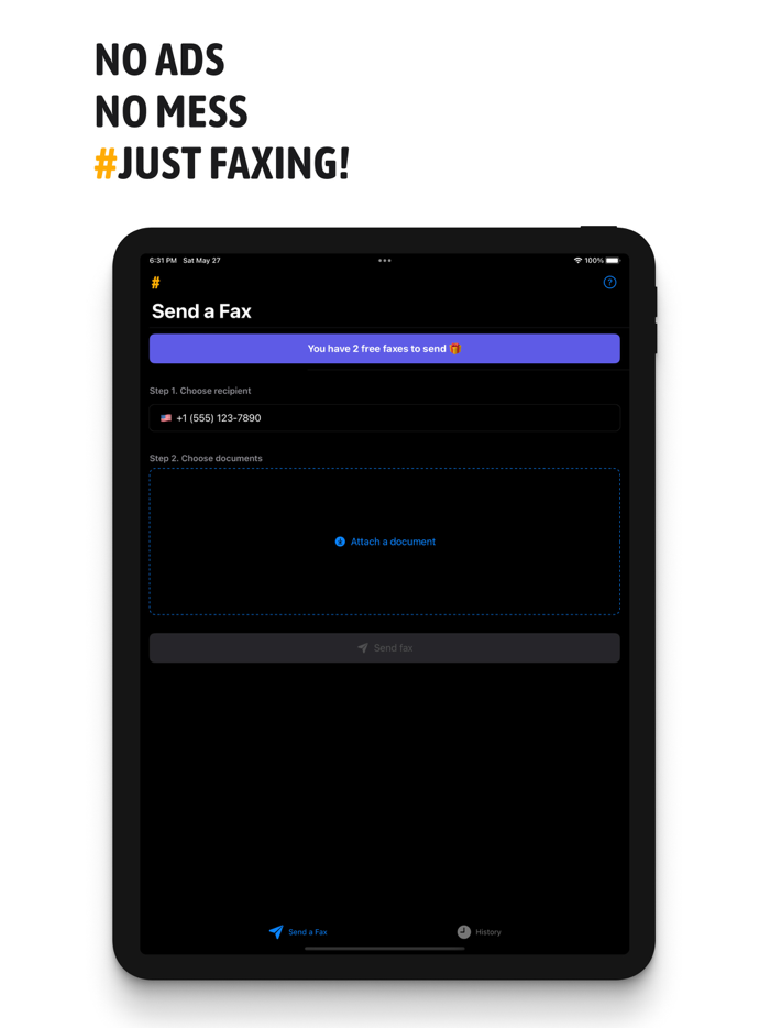 FAX send from iPhone - eFax