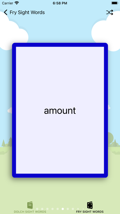 Sight Words Reading Cards Screenshot