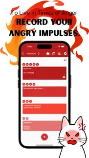 How to cancel & delete anger diary text:angry log app 1
