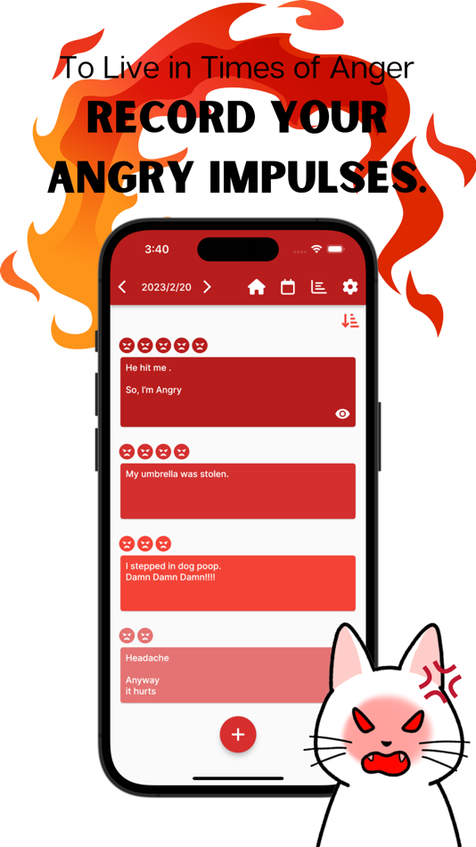Anger Diary Text:angry log app - 1.0.1 - (iOS)